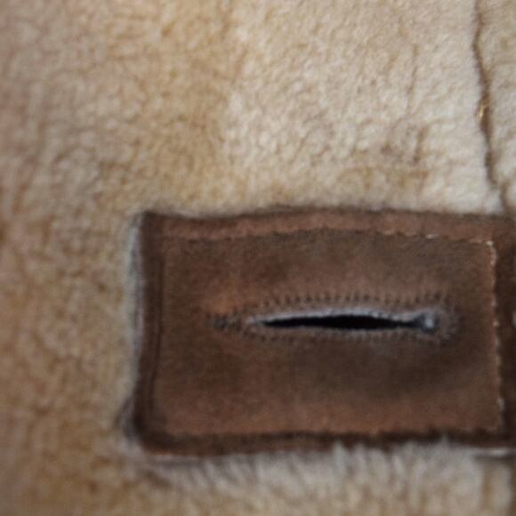 Vintage Lakeland Tan Suede Field Coat Men's Sz 42 Wool Lining Trim Button Up - Picture 8 of 11